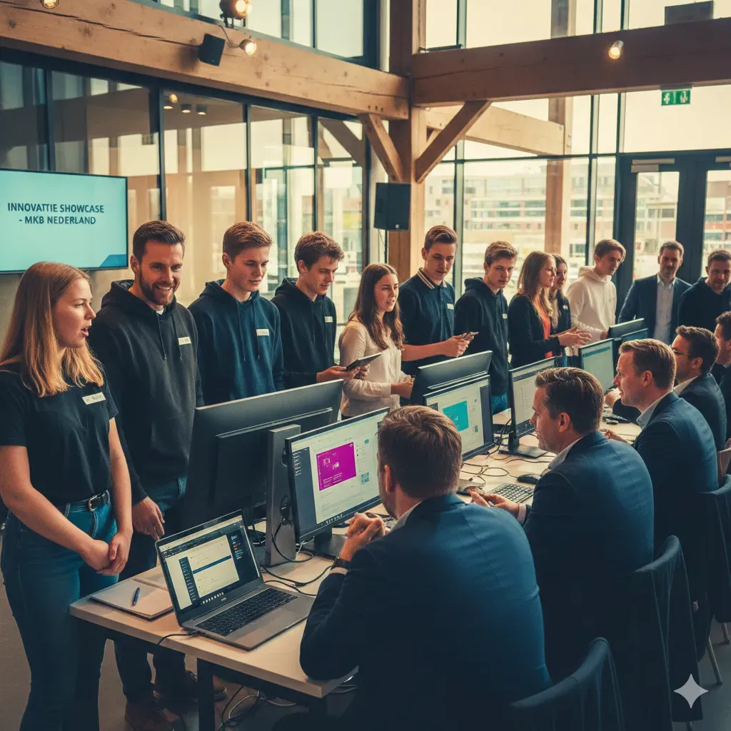 Studenten presenteren hun prototype op Demo Day